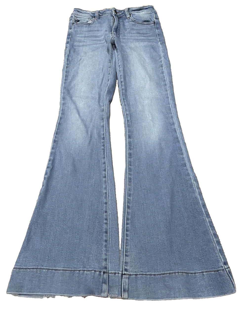KanCan Roxanne High Rise Flare Jeans 9/28 Medium Wash Stretch